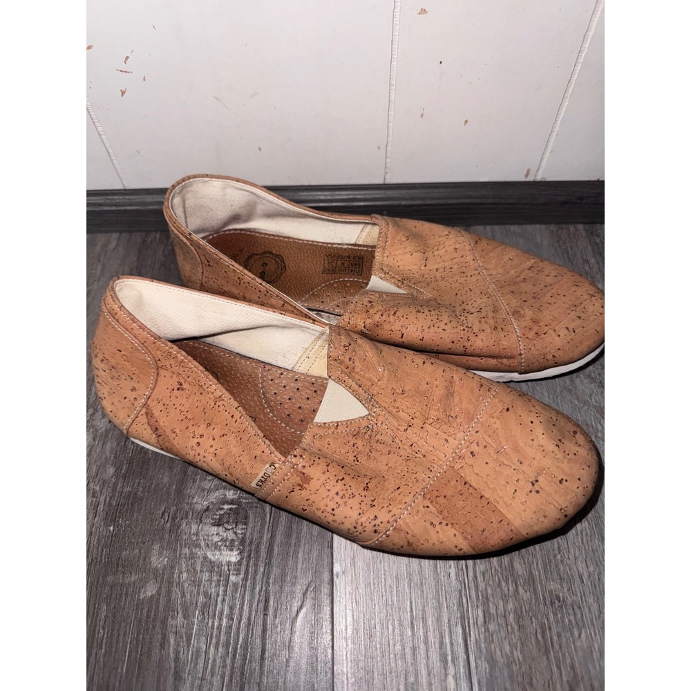 Artelusa C-Cork Natural Cork Slip On Alpargata Flats Tan size 6